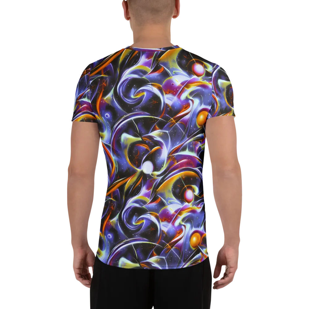 Nebula Flux on Men's Athletic T-Shirt — Back