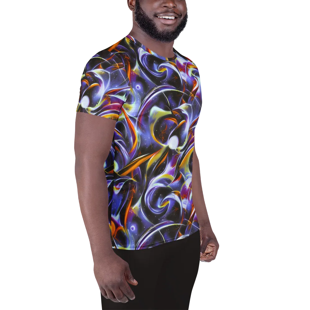 Nebula Flux on Men's Athletic T-Shirt — Right