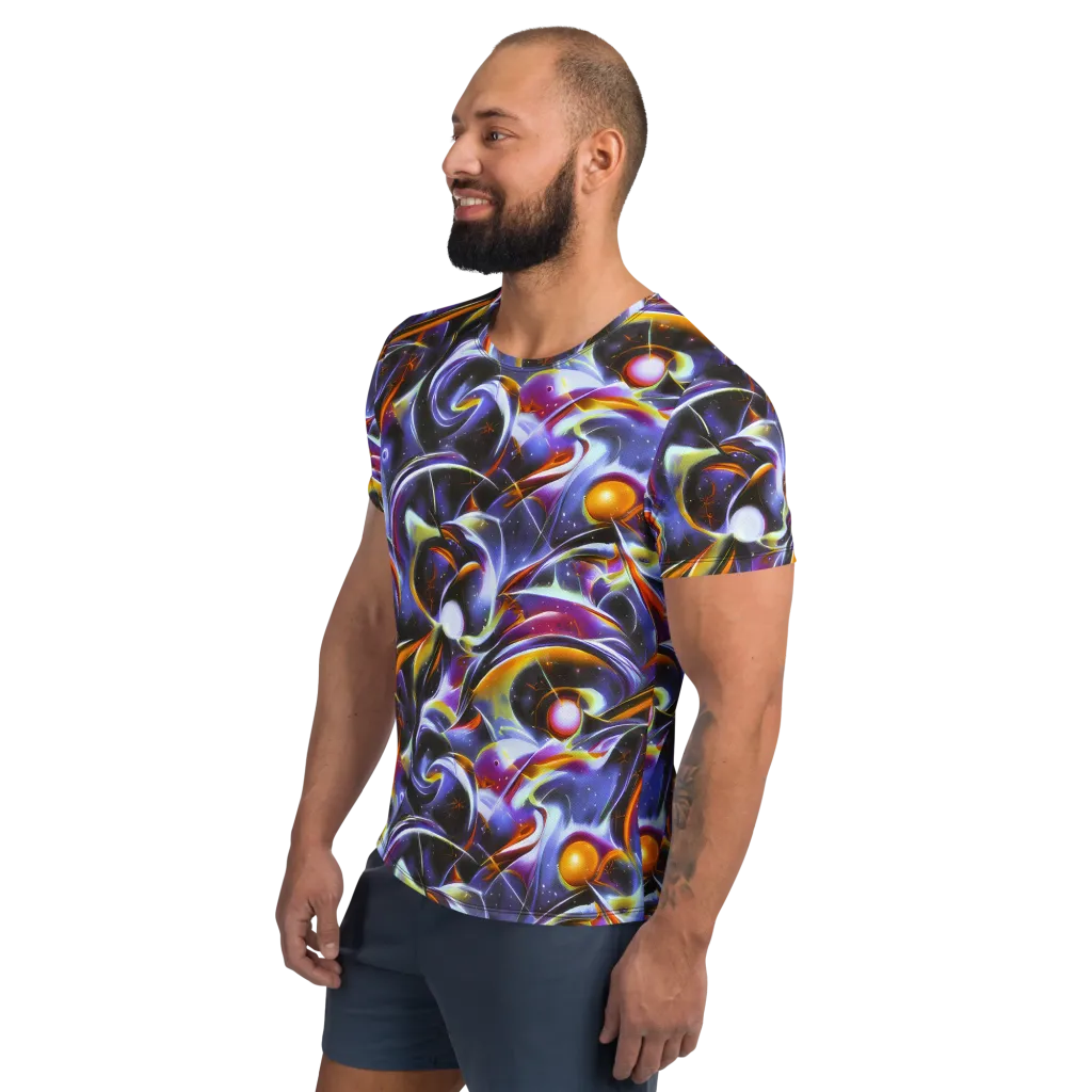 Nebula Flux on Men's Athletic T-Shirt — Left