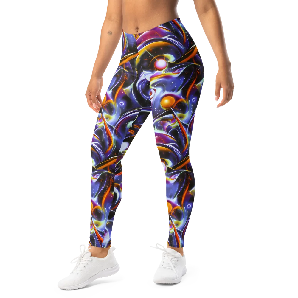 Nebula Flux on Leggings — Left Front