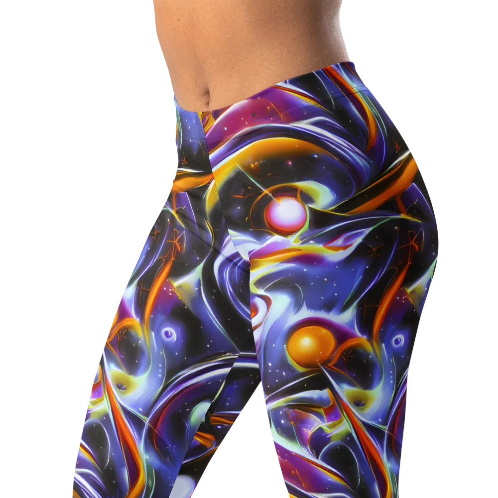 Nebula Flux on Leggings — Left Front