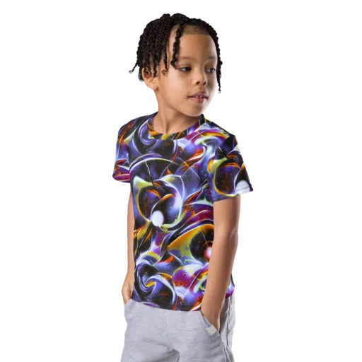 Nebula Flux on a Kids Crew Neck T-Shirt
