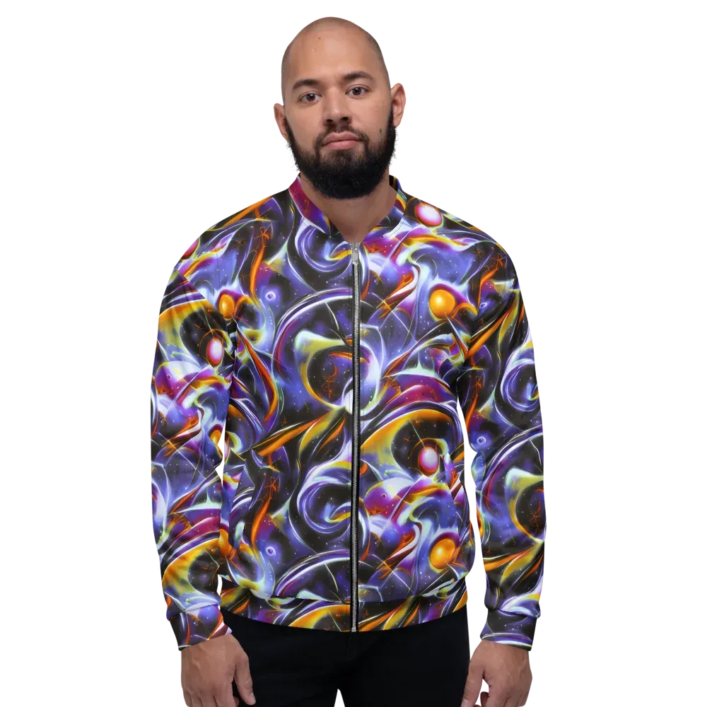 Nebula Flux on Bomber Jacket — Front
