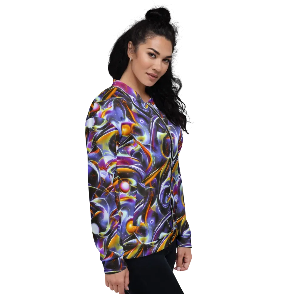 Nebula Flux on Bomber Jacket — Right