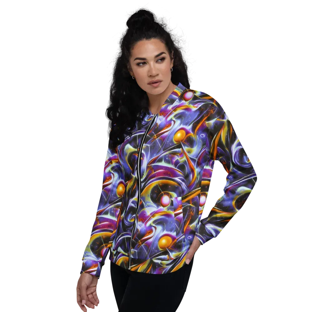 Nebula Flux on Bomber Jacket — Left