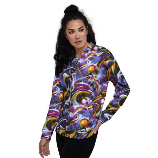 Nebula Flux on a Bomber Jacket