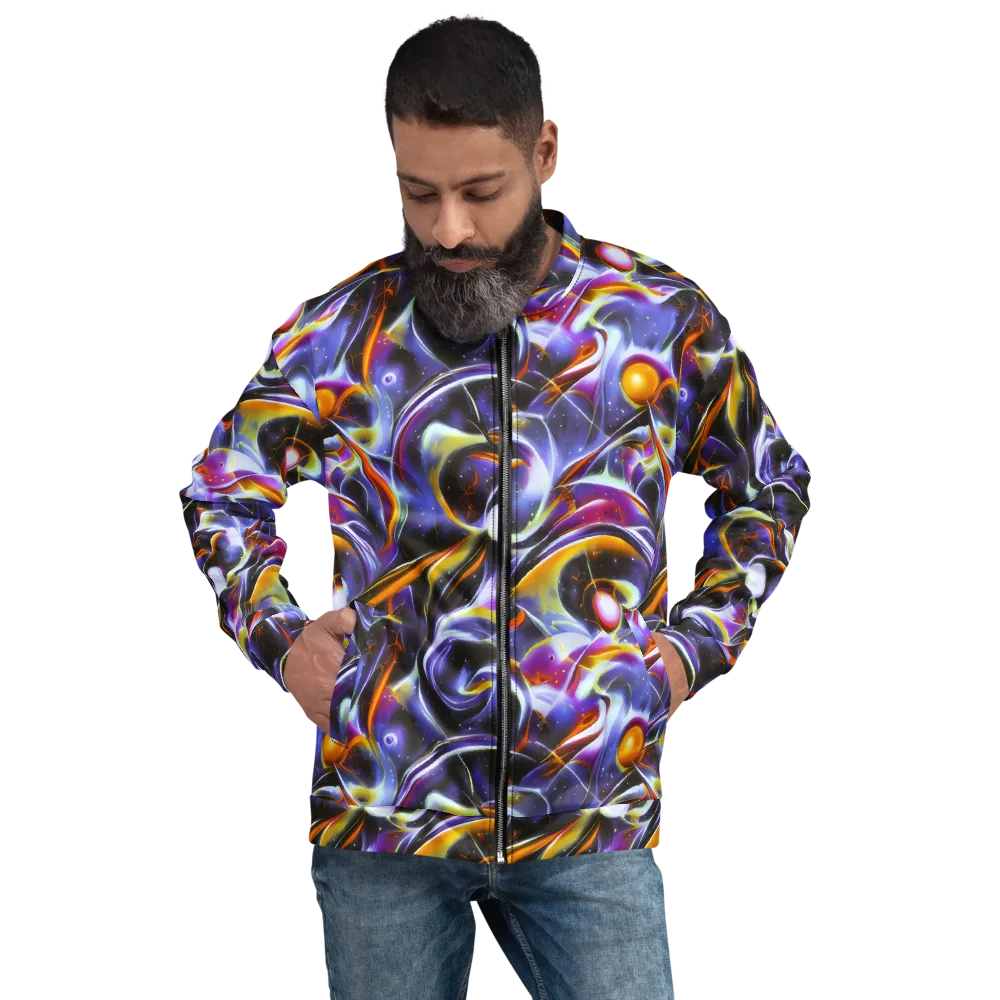 Nebula Flux on Bomber Jacket — Front