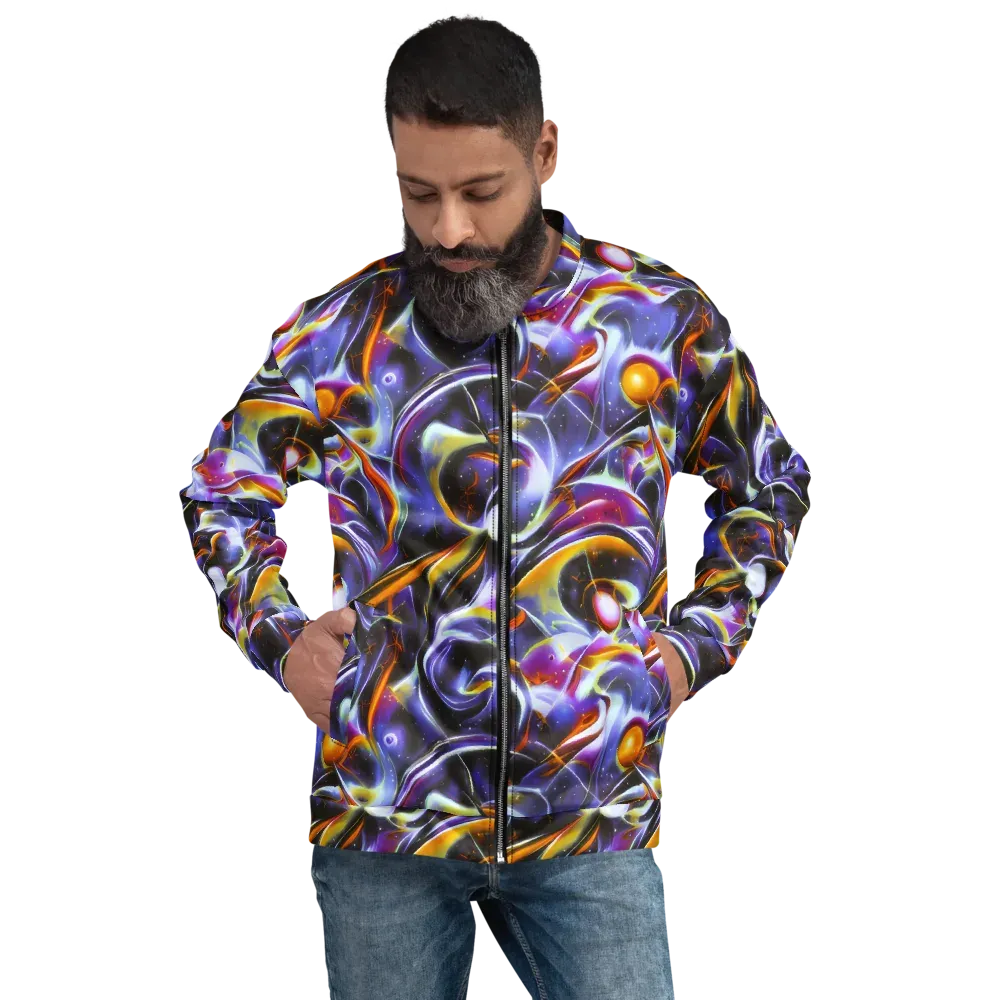 Nebula Flux on Bomber Jacket — Front