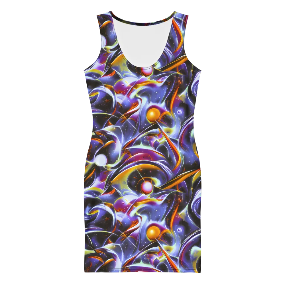 Nebula Flux on Bodycon Dress — Front