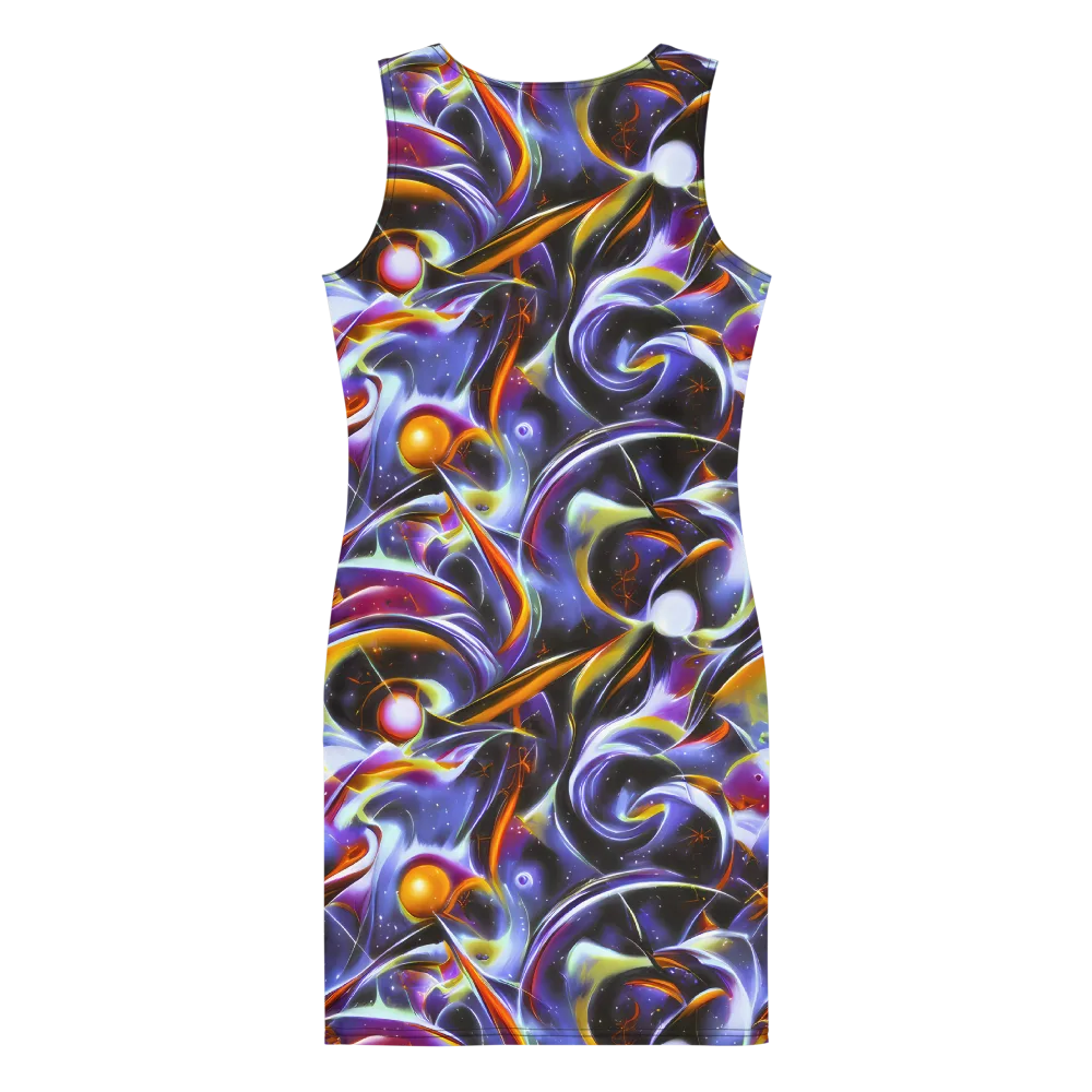 Nebula Flux on Bodycon Dress — Back