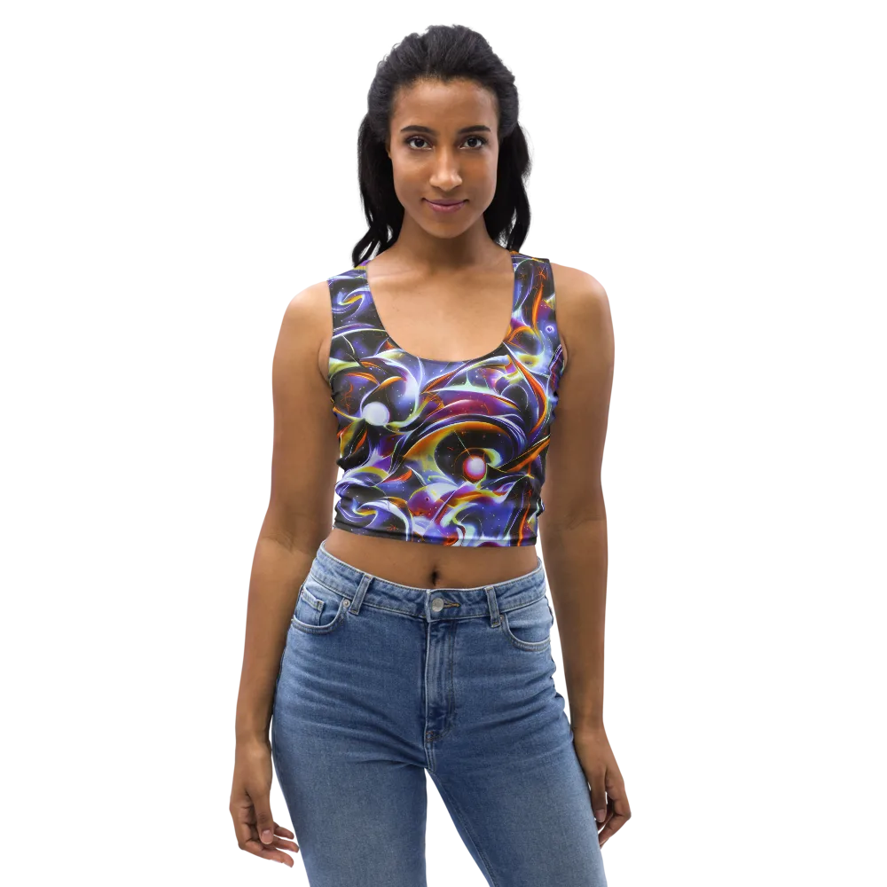 Nebula Flux on Crop Top — Front