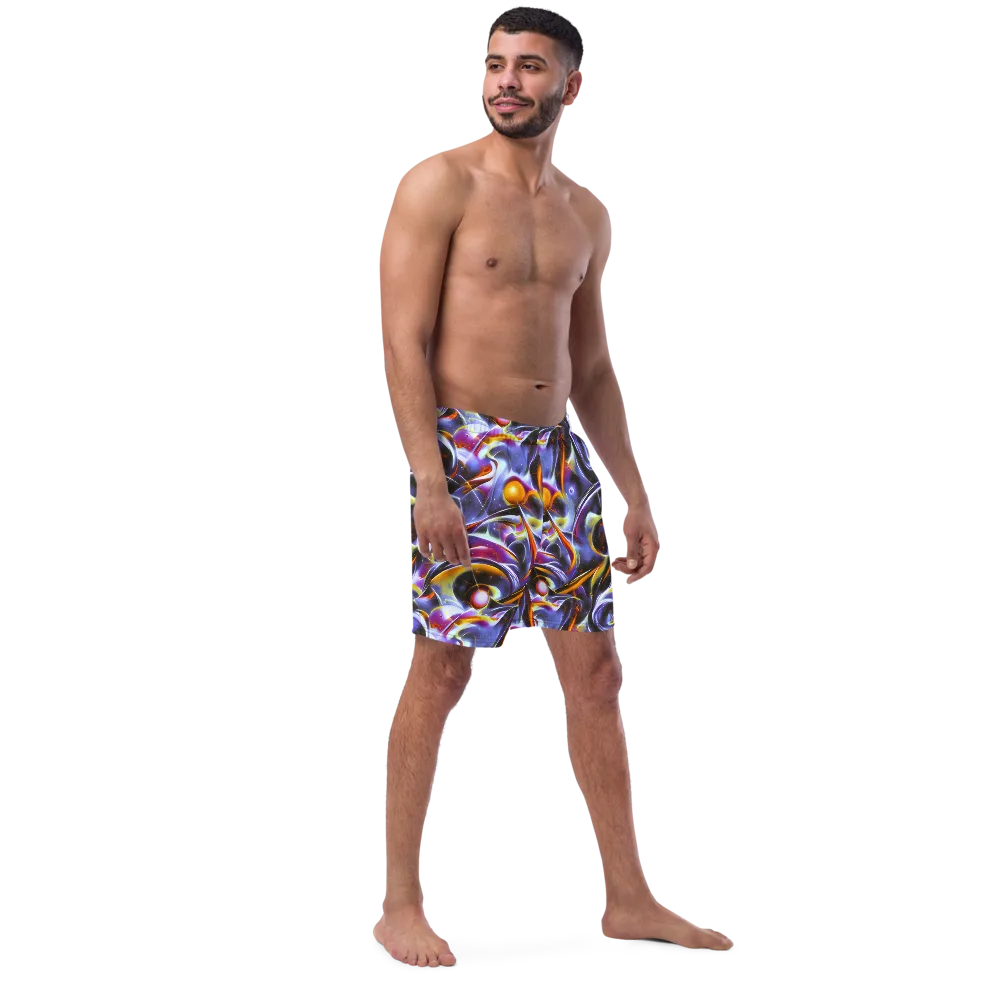 Nebula Flux on Swim Trunks — Right Front
