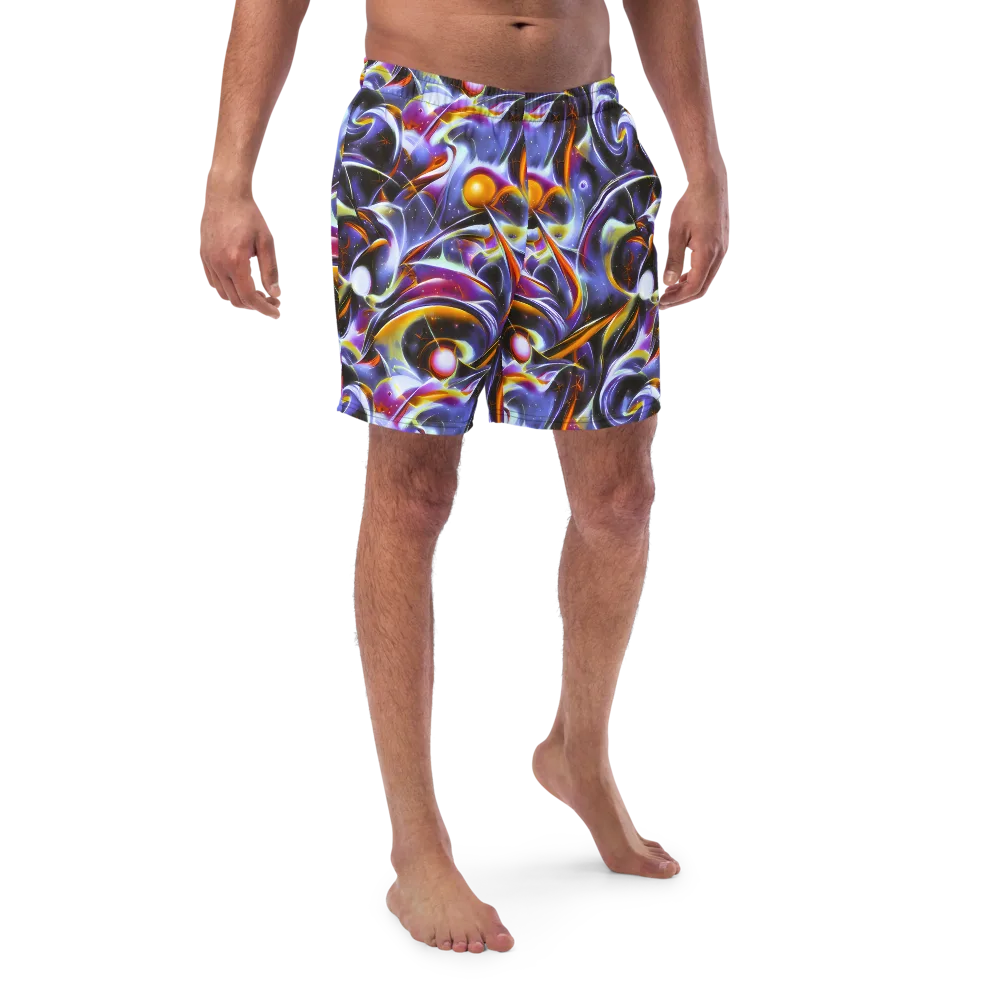 Nebula Flux on Swim Trunks — Front