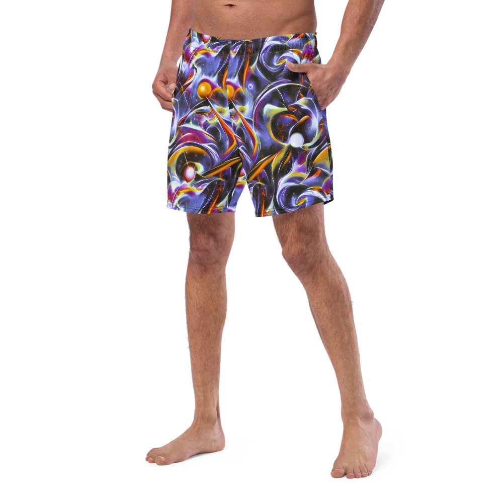 Nebula Flux on Swim Trunks — Left Front