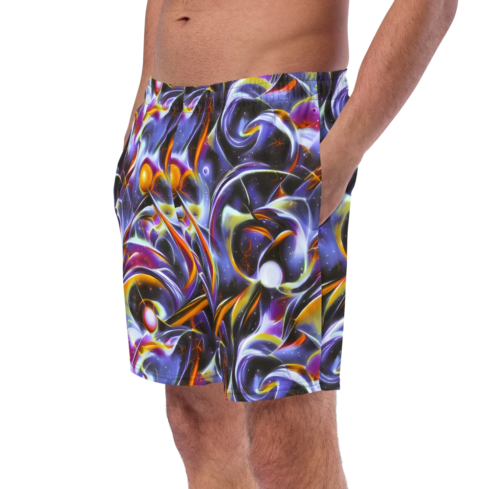 Nebula Flux on Swim Trunks — Left Front