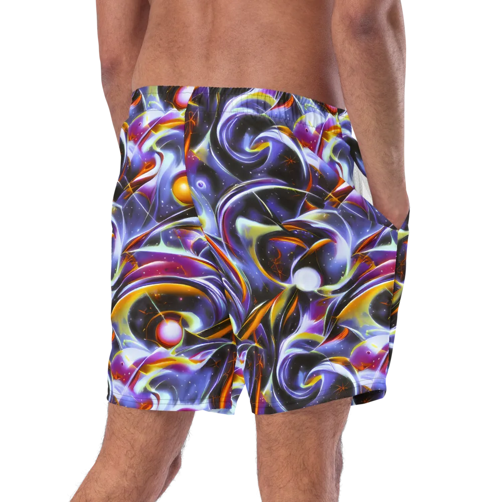 Nebula Flux on Swim Trunks — Right Back