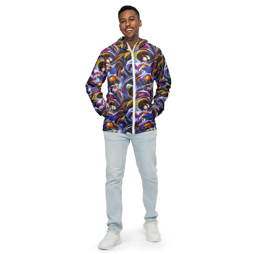 Nebula Flux on Men's Windbreaker — Front