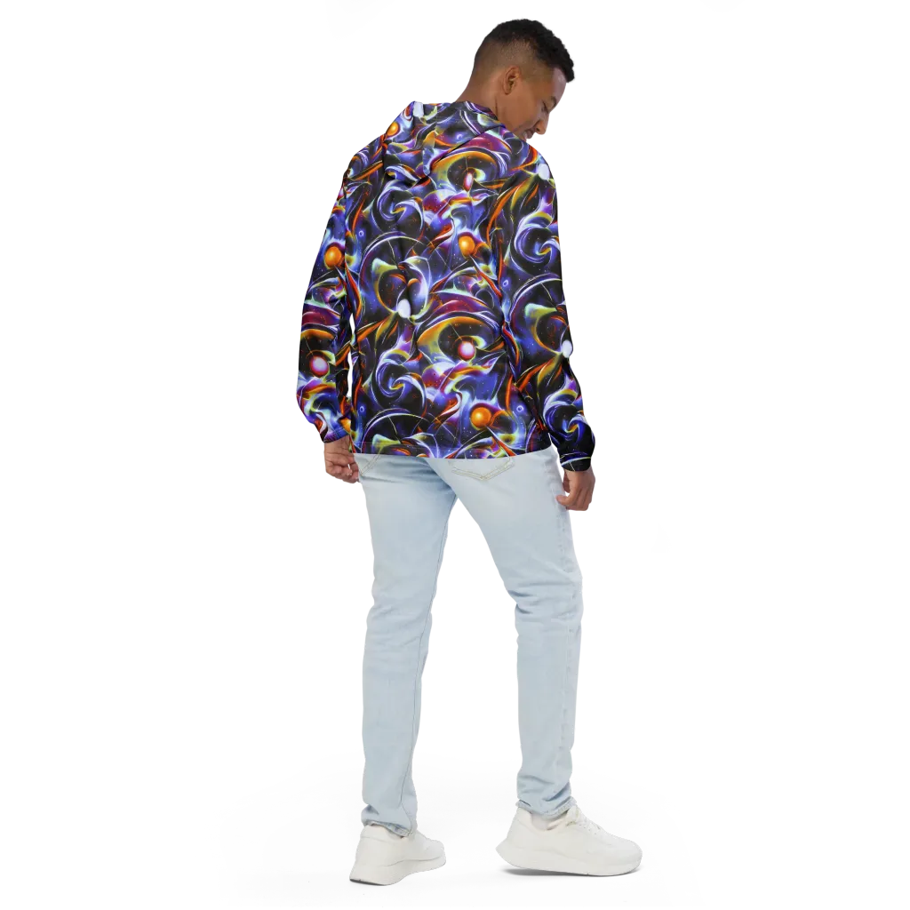 Nebula Flux on Men's Windbreaker — Back