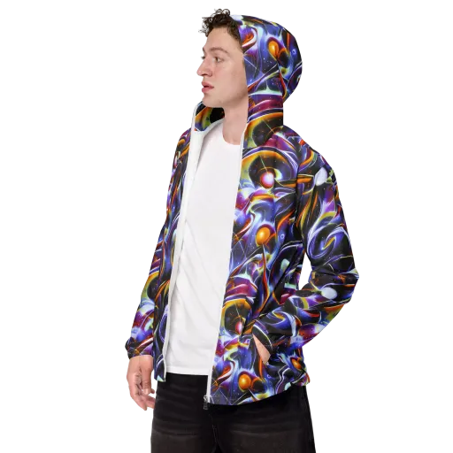 Nebula Flux on a Men's Windbreaker