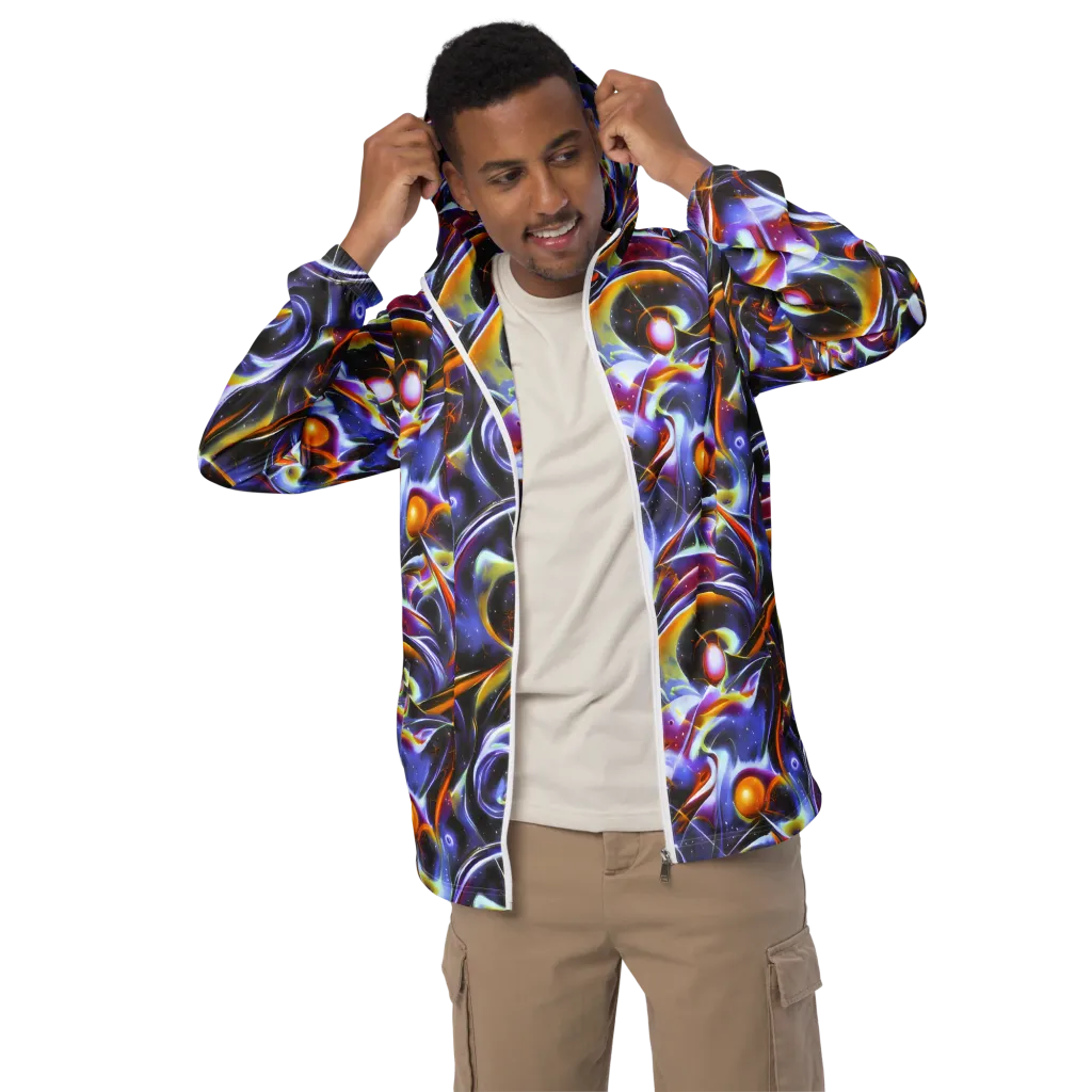 Nebula Flux on Men's Windbreaker — Front