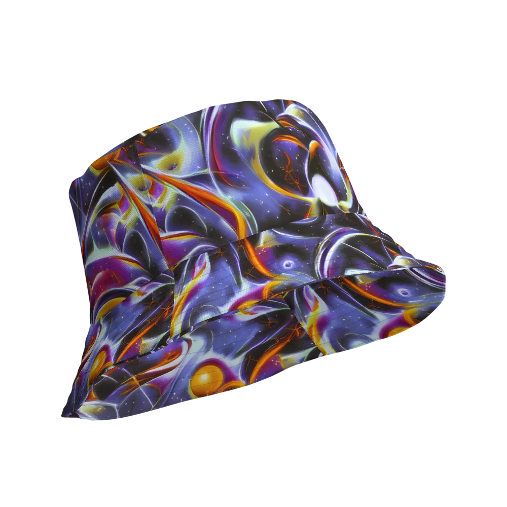 Nebula Flux on Reversible Bucket Hat — Product details Outside