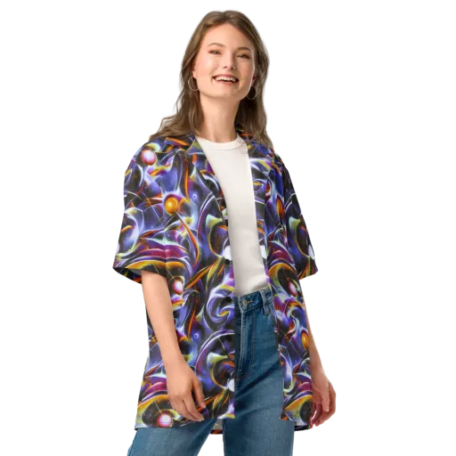 Nebula Flux on a Button Shirt