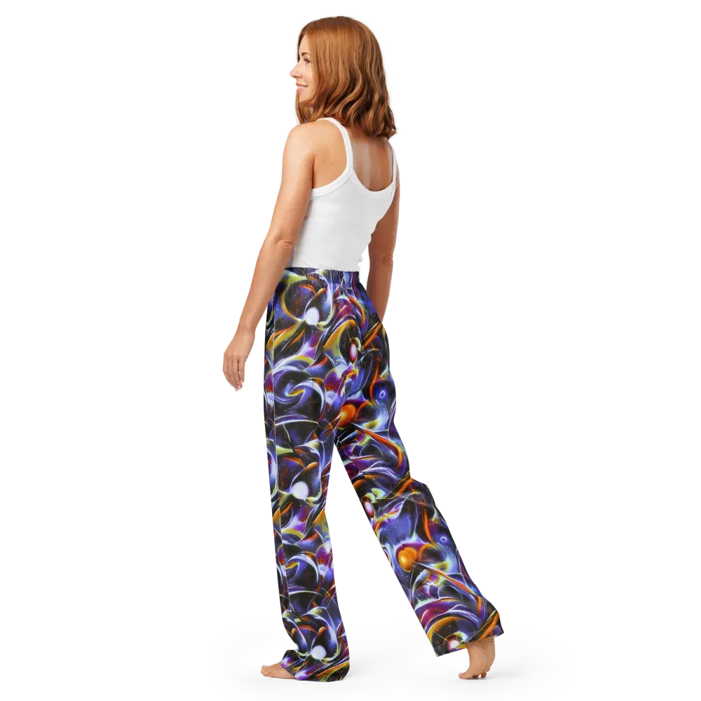 Nebula Flux on Women's Pajama Pants — Back