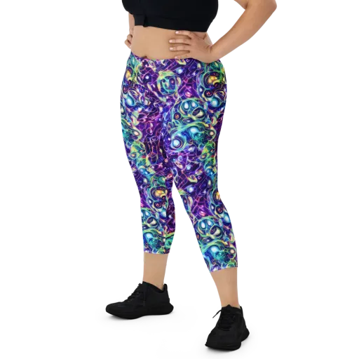 Ultraviolet Rapture on a Capri Leggings