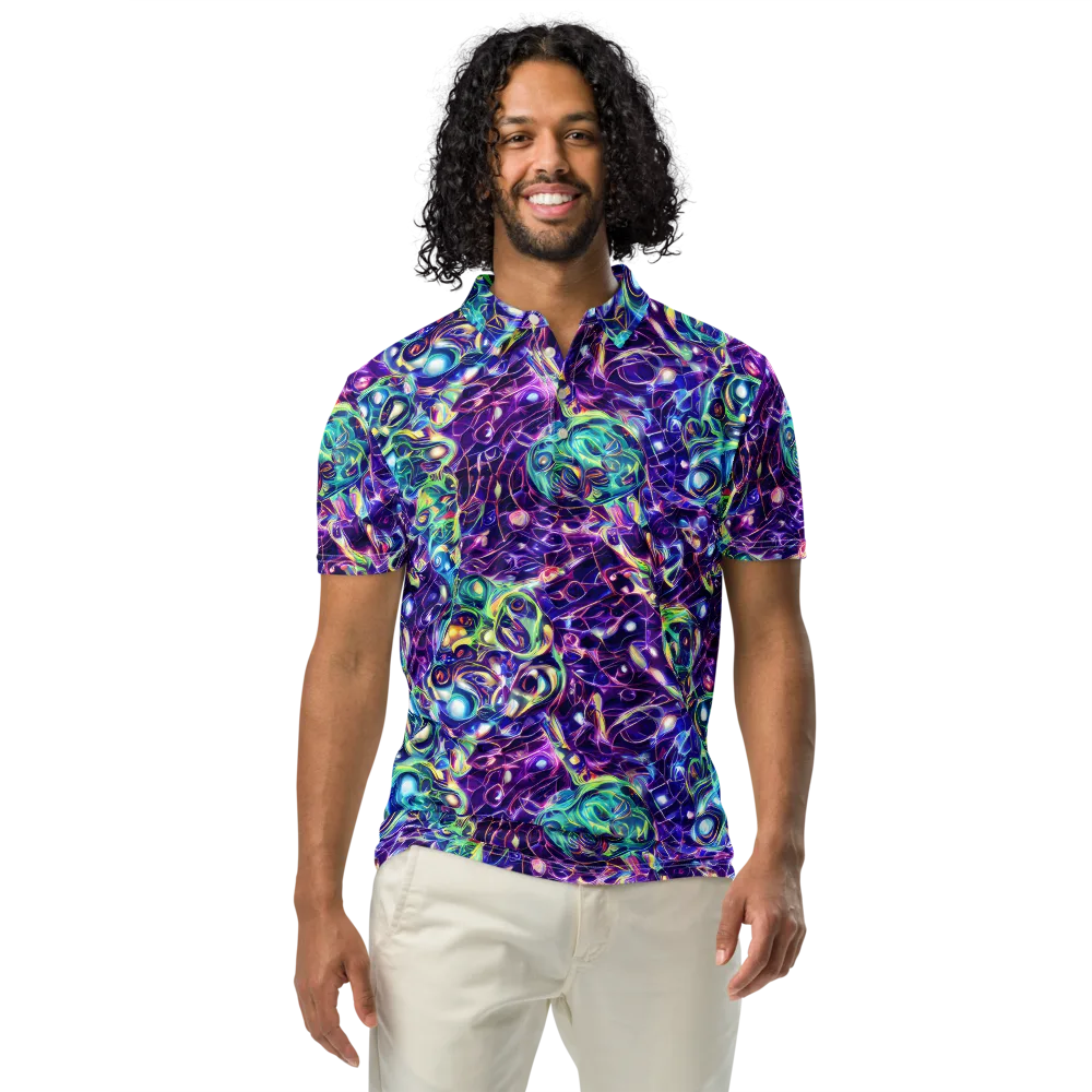Ultraviolet Rapture on Men's Slim Fit Polo Shirt — Front