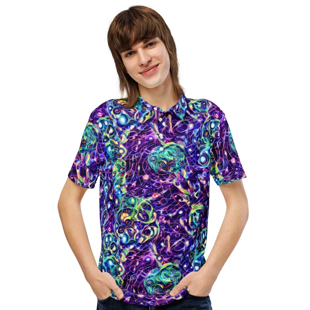 Ultraviolet Rapture on Men's Slim Fit Polo Shirt — Front
