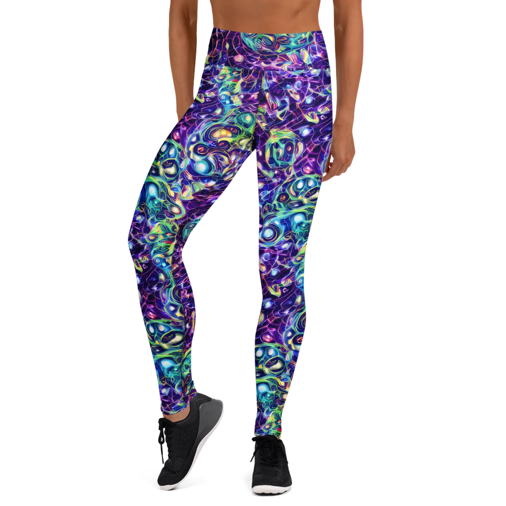 Ultraviolet Rapture on Yoga Leggings — Front