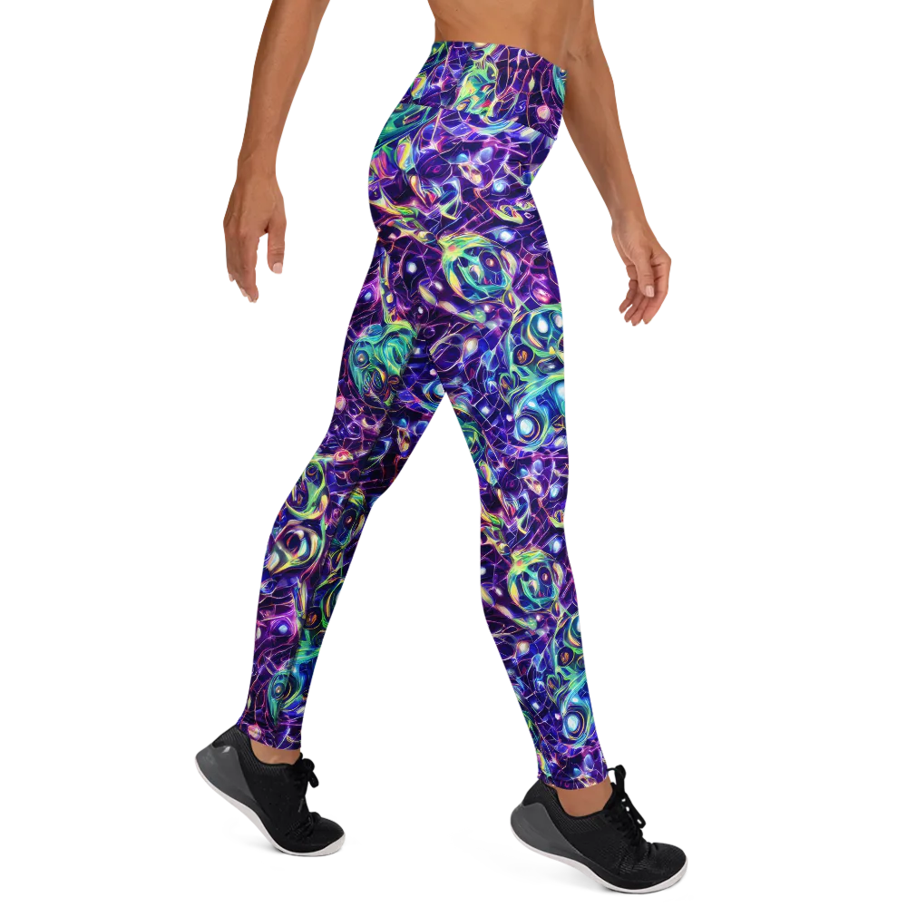 Ultraviolet Rapture on Yoga Leggings — Right