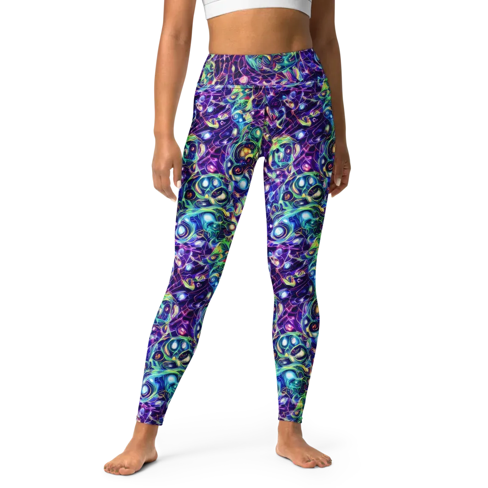 Ultraviolet Rapture on Yoga Leggings — Front
