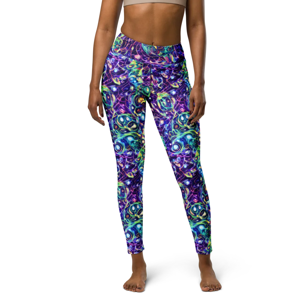 Ultraviolet Rapture on Yoga Leggings — Front
