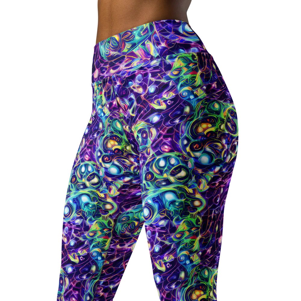 Ultraviolet Rapture on Yoga Leggings — Left Front