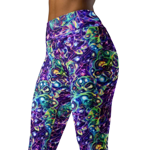Ultraviolet Rapture on a Yoga Leggings