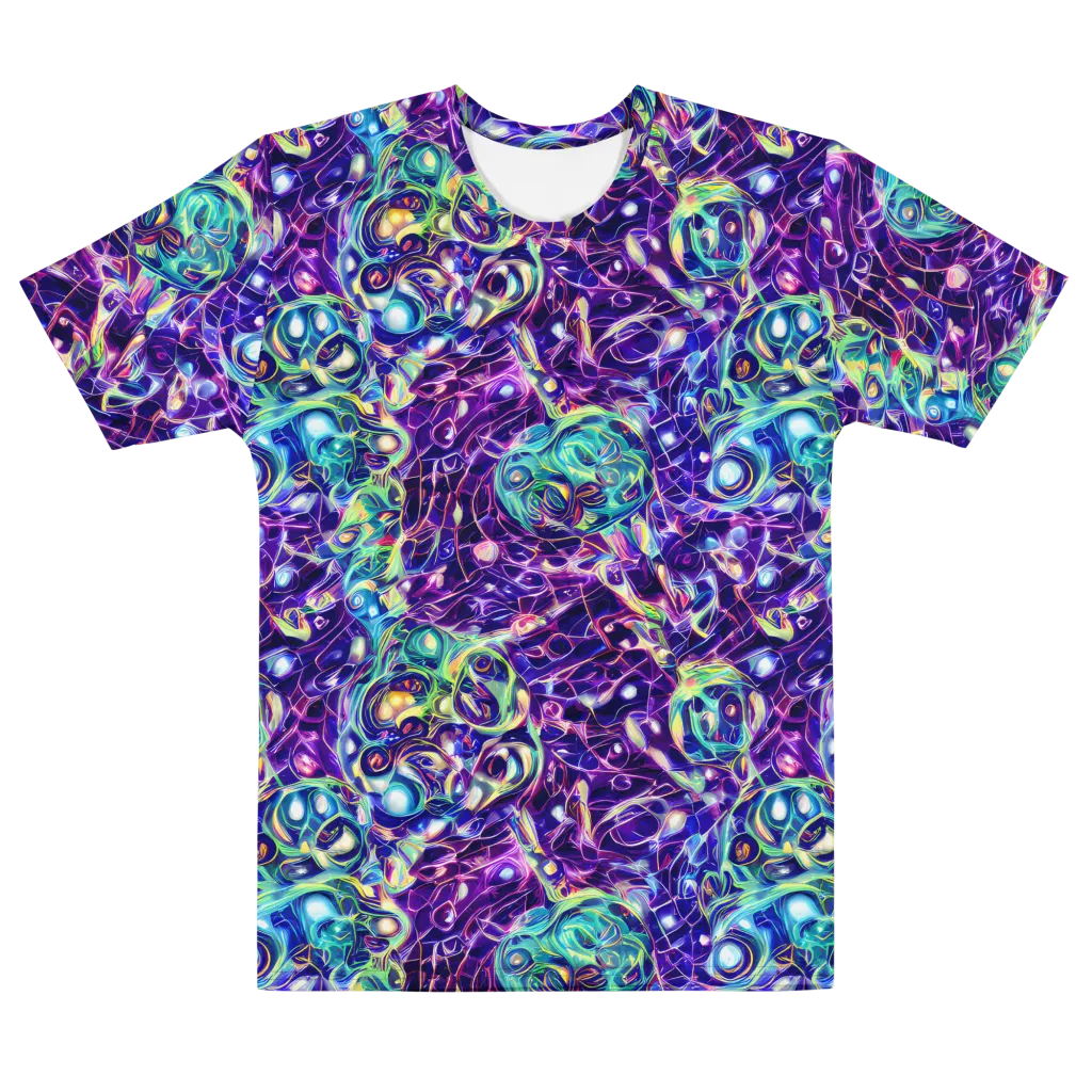 Ultraviolet Rapture on Men's Cotton Crew Neck T-Shirt — Front