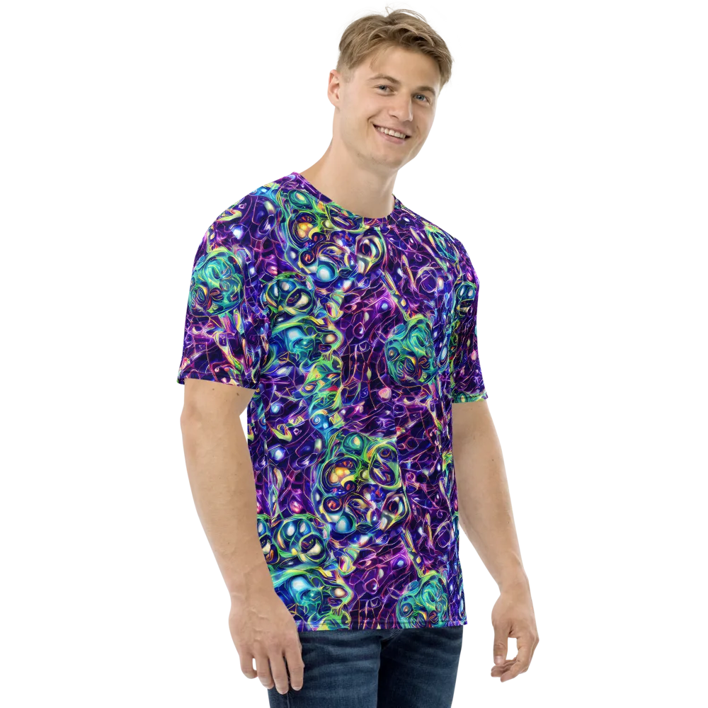 Ultraviolet Rapture on Men's Crew Neck T-Shirt — Right
