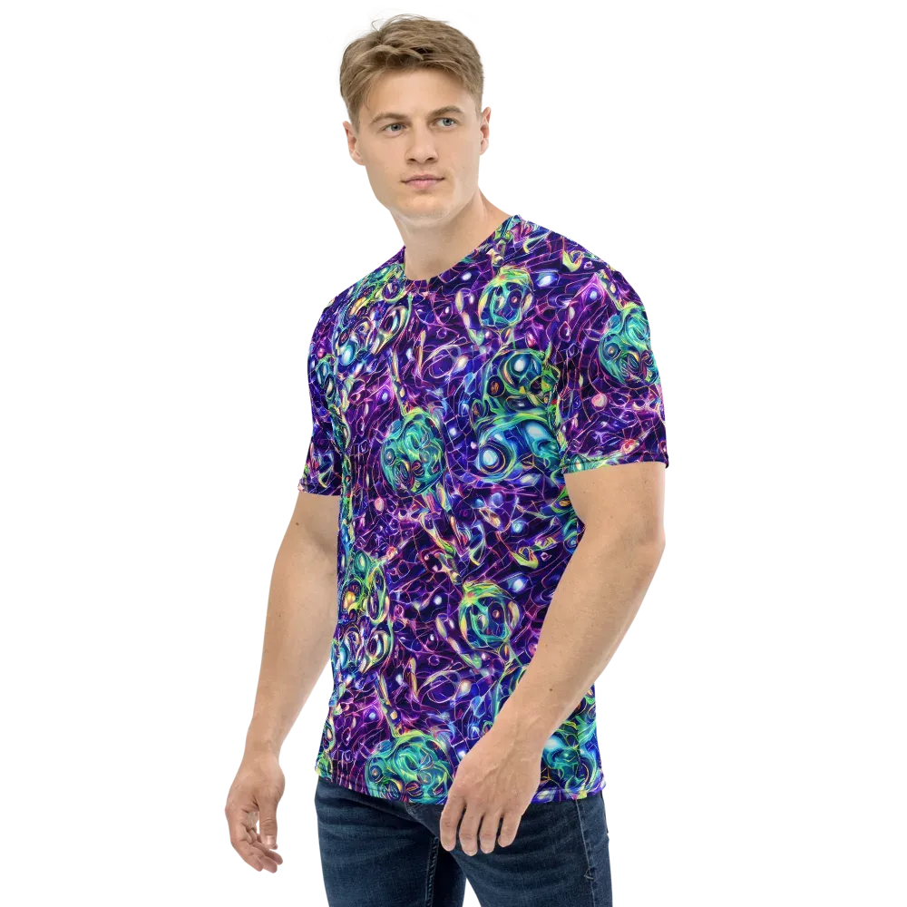 Ultraviolet Rapture on Men's Crew Neck T-Shirt — Left