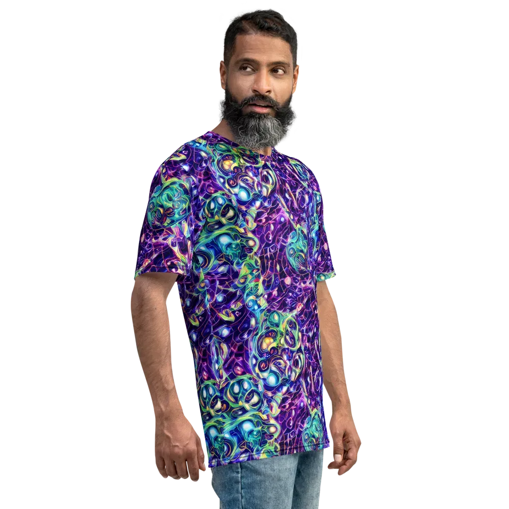 Ultraviolet Rapture on Men's Crew Neck T-Shirt — Right