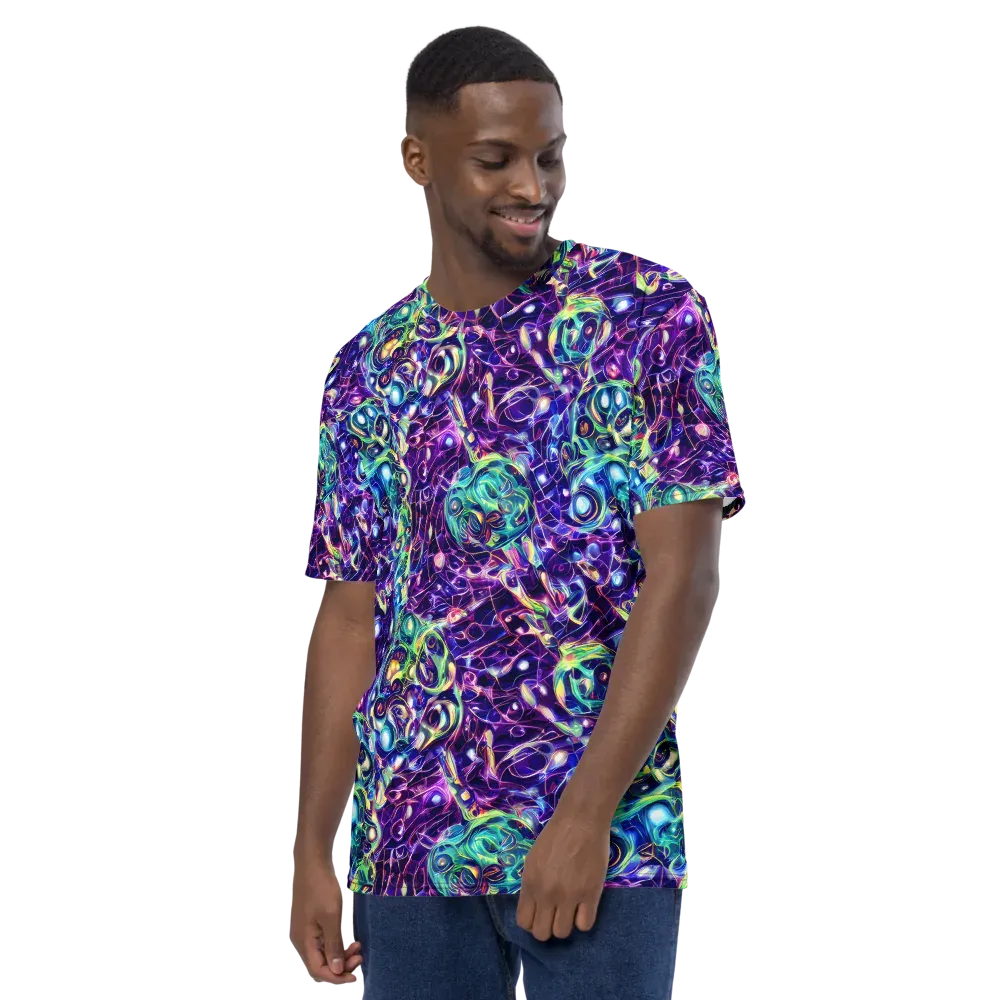 Ultraviolet Rapture on Men's Crew Neck T-Shirt — Left