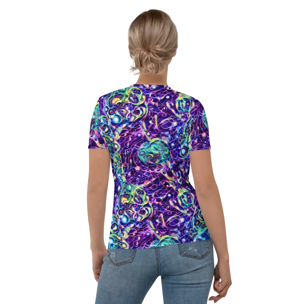 Ultraviolet Rapture on Women's Crew Neck T-Shirt — Back
