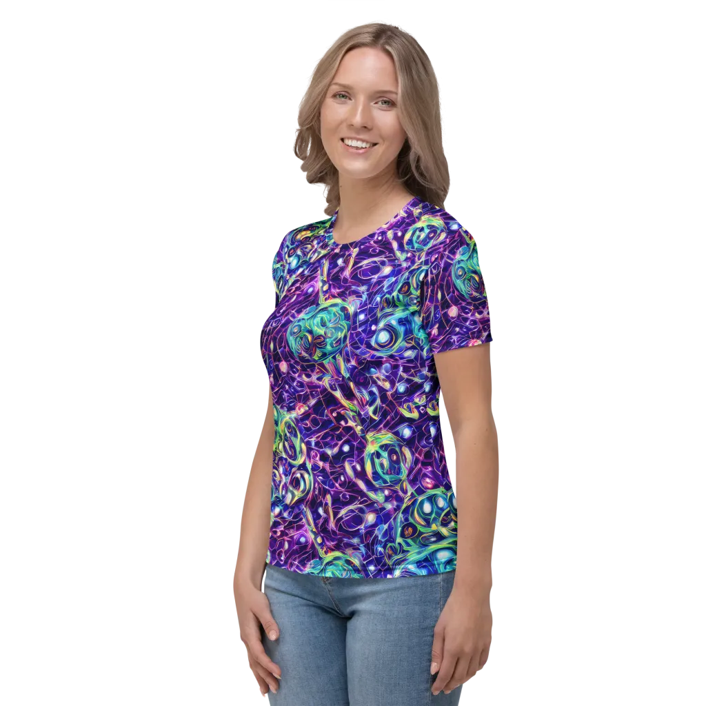 Ultraviolet Rapture on Women's Crew Neck T-Shirt — Left