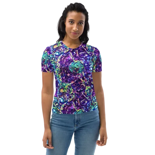 Ultraviolet Rapture on a Women's Crew Neck T-Shirt