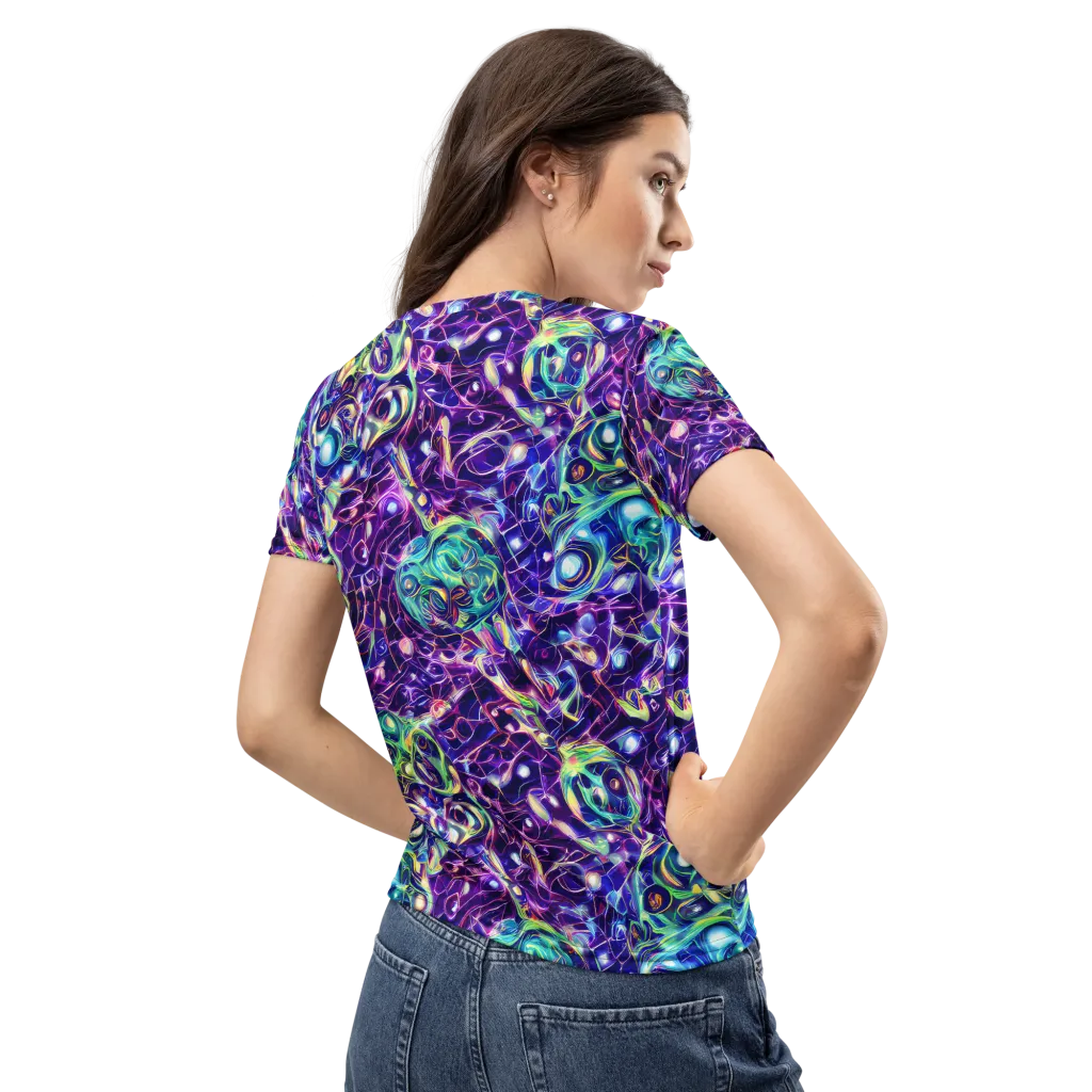 Ultraviolet Rapture on Women's Crew Neck T-Shirt — Back