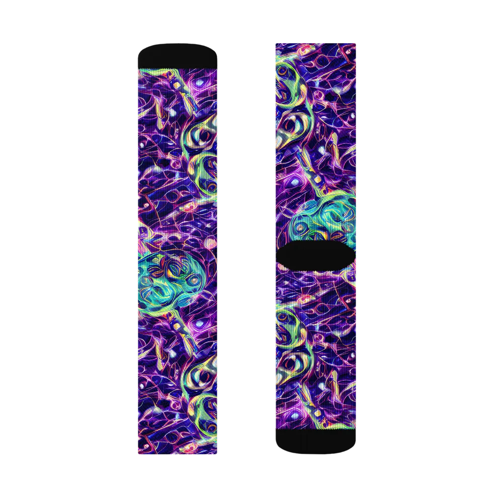 Ultraviolet Rapture on Socks — Right Sock
