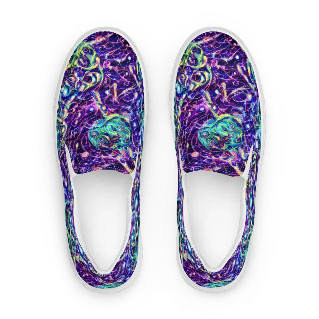 Ultraviolet Rapture on Women's Slip-On Canvas Shoes — Front