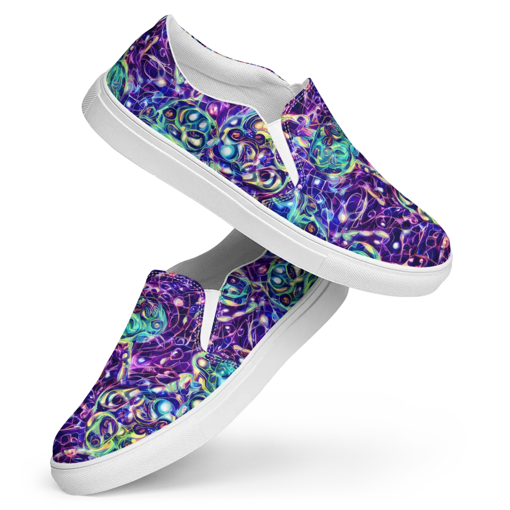 Ultraviolet Rapture on Women's Slip-On Canvas Shoes — Front