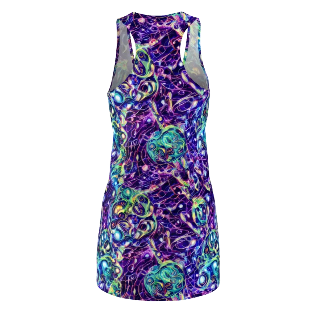 Ultraviolet Rapture on Racerback Dress — Back