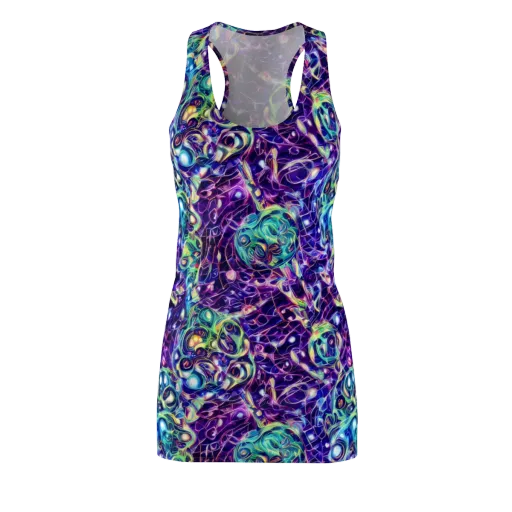 Ultraviolet Rapture on a Racerback Dress